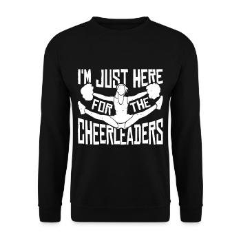 I'm Just Here For The Cheerleaders 14 - Unisex Pullover - Schwarz - Vorne - Alina (178cm) & Michal (187cm)