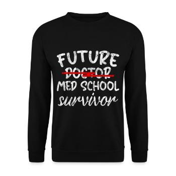 Future Med School Survivor 3 - Unisex Sweatshirt - black - Front - Alina (178cm) & Michal (187cm)