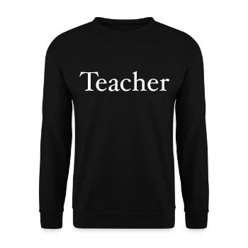 Lehrer - Unisex Pullover - Schwarz - Vorne - Alina (178cm) & Michal (187cm)