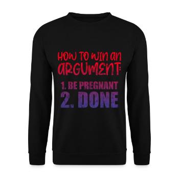 Comment gagner une dispute, être enceinte, fait 3 - Sweat-shirt Unisexe - noir - Devant - Alina (178cm) & Michal (187cm)