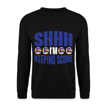 Shhh, I'm Keeping Score 7 - Unisex Sweatshirt - black - Front - Alina (178cm) & Michal (187cm)