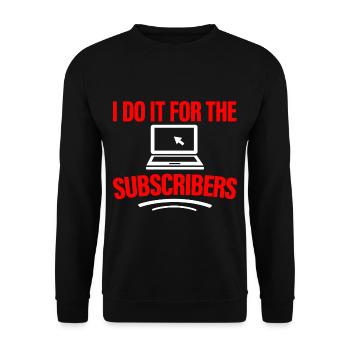 I Do It For The Subscribers 4 - Unisex Pullover - Schwarz - Vorne - Alina (178cm) & Michal (187cm)