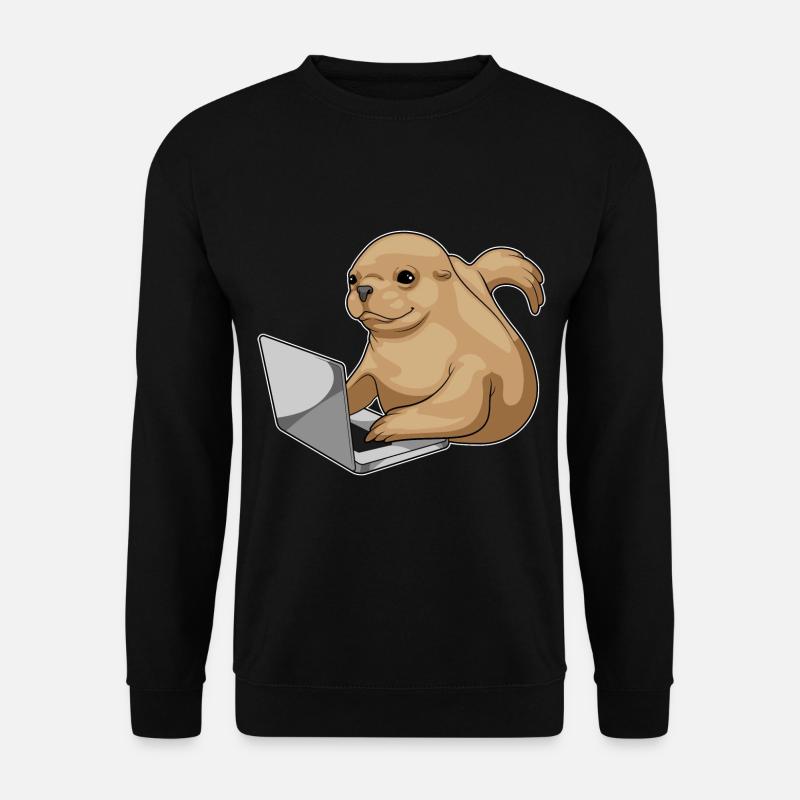 Seal Laptop - Unisex Sweatshirt - black