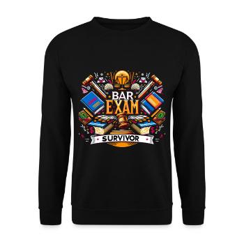Bar Exam Survivor 17 - Unisex Pullover - Schwarz - Vorne - Alina (178cm) & Michal (187cm)