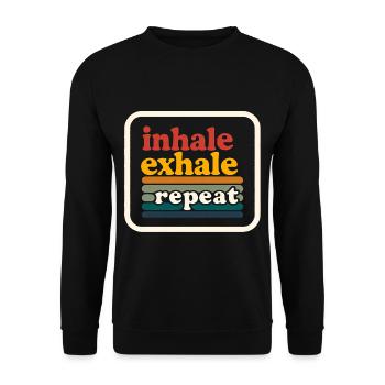 Inspirez Expirez Répétez 9 - Sweat-shirt Unisexe - noir - Devant - Alina (178cm) & Michal (187cm)