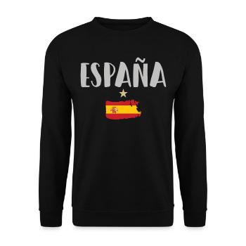 Espagne Maillot de football Drapeau espagnol - Sweat-shirt Unisexe - noir - Devant - Alina (178cm) & Michal (187cm)