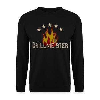 5 Sterne Grillmeister -Grill - Unisex Pullover - Schwarz - Vorne - Alina (178cm) & Michal (187cm)