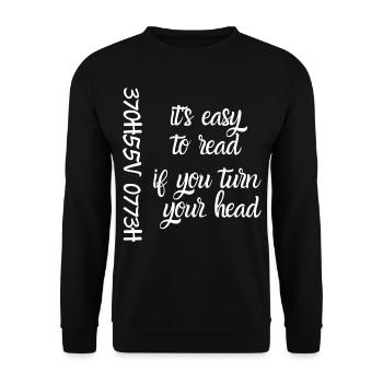 370H55V 0773H | Streetwear - Unisex Pullover - Schwarz - Vorne - Alina (178cm) & Michal (187cm)