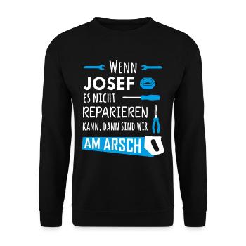 Lustiger Heimwerker und Handwerker Spruch Horst - Unisex Pullover - Schwarz - Vorne - Alina (178cm) & Michal (187cm)
