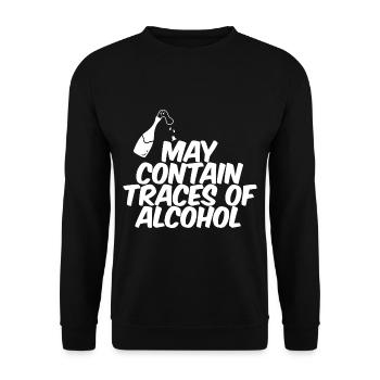 May Contain Traces Of Alcohol 2 - Unisex Sweatshirt - black - Front - Alina (178cm) & Michal (187cm)