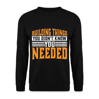 Building Things You Didn't Know You Needed 3 - Unisex Pullover - Schwarz - Vorne - Alina (178cm) & Michal (187cm)