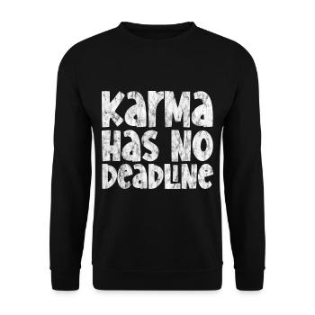Le karma n’a pas de date limite 3 - Sweat-shirt Unisexe - noir - Devant - Alina (178cm) & Michal (187cm)