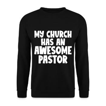 Mon église a un pasteur génial - Sweat-shirt Unisexe - noir - Devant - Alina (178cm) & Michal (187cm)