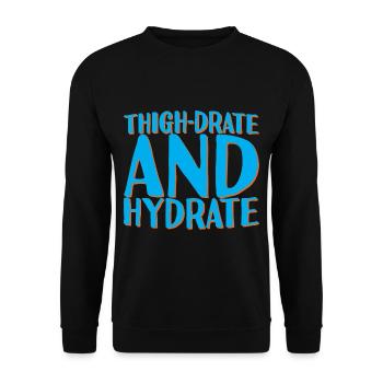 Cuisse-Drate Et Hydrater 2 - Sweat-shirt Unisexe - noir - Devant - Alina (178cm) & Michal (187cm)