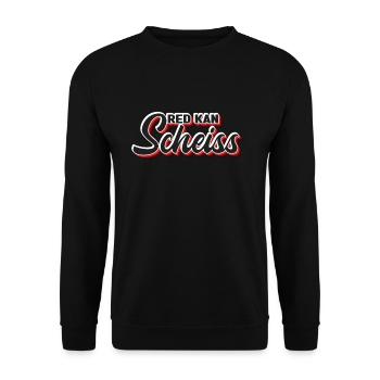 Red kan Scheiss - Unisex Pullover - Schwarz - Vorne - Alina (178cm) & Michal (187cm)
