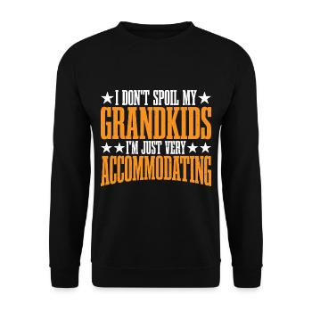 I Don't Spoil My Grandkids 7 - Unisex Pullover - Schwarz - Vorne - Alina (178cm) & Michal (187cm)
