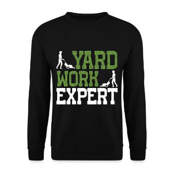 Yard Work Expert 22 - Unisex Sweatshirt - black - Front - Alina (178cm) & Michal (187cm)