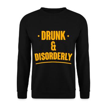 Drunk And Disorderly 2 - Unisex Pullover - Schwarz - Vorne - Alina (178cm) & Michal (187cm)