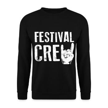 FESTIVAL CREW Party Music Célébration - Sweat-shirt Unisexe - noir - Devant - Alina (178cm) & Michal (187cm)