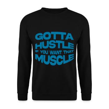 Je dois vous bousculer si vous voulez ce muscle 4 - Sweat-shirt Unisexe - noir - Devant - Alina (178cm) & Michal (187cm)