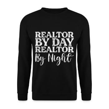 Realtor By Day Realtor By Night 3 - Unisex Sweatshirt - black - Front - Alina (178cm) & Michal (187cm)