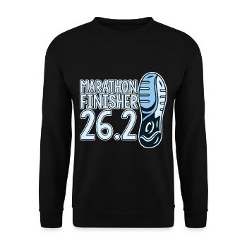 Marathon Finisher 26.2 4 - Unisex Pullover - Schwarz - Vorne - Alina (178cm) & Michal (187cm)