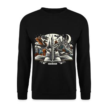 Fanatique de fiction 3 - Sweat-shirt Unisexe - noir - Devant - Alina (178cm) & Michal (187cm)
