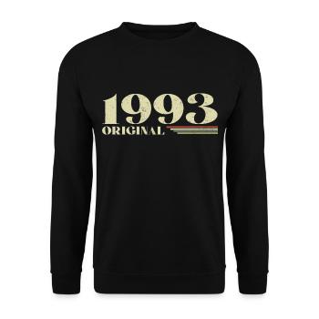 Original 1993 Vintage 1993 Birthday 1993 Retro - Unisex Sweatshirt - black - Front - Alina (178cm) & Michal (187cm)