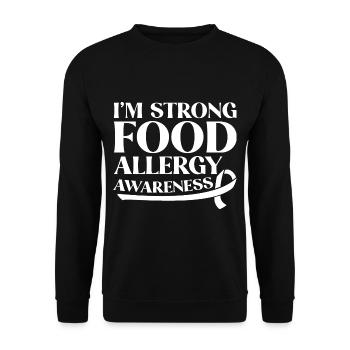 Je suis fort, Sensibilisation aux allergies alimentaires 2 - Sweat-shirt Unisexe - noir - Devant - Alina (178cm) & Michal (187cm)