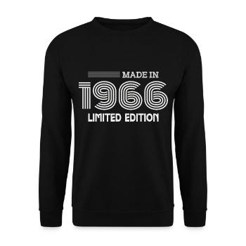 cadeau anniversaire 1966 idée cadeau 1966 - Sweat-shirt Unisexe - noir - Devant - Alina (178cm) & Michal (187cm)