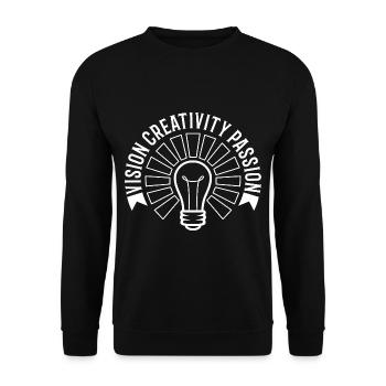 Vision Creativity Passion - Unisex Pullover - Schwarz - Vorne - Alina (178cm) & Michal (187cm)
