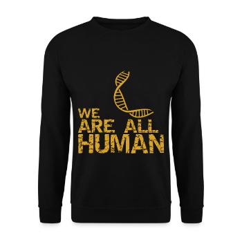 nous sommes tous humains - ADN - Sweat-shirt Unisexe - noir - Devant - Alina (178cm) & Michal (187cm)
