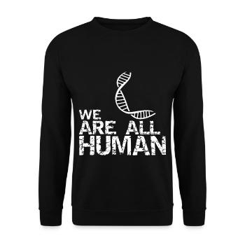 nous sommes tous humains - ADN - Sweat-shirt Unisexe - noir - Devant - Alina (178cm) & Michal (187cm)
