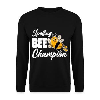 Spelling Bee Champ 2 - Unisex Sweatshirt - black - Front - Alina (178cm) & Michal (187cm)