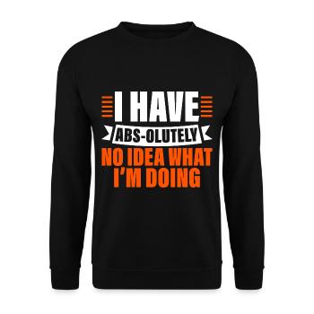 Je n’ai absolument aucune idée de ce que je fais 4 - Sweat-shirt Unisexe - noir - Devant - Alina (178cm) & Michal (187cm)