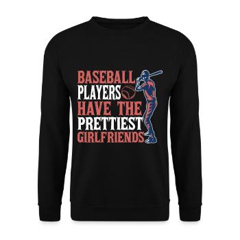 Baseball Players Have The Prettiest Girlfriends 12 - Unisex Pullover - Schwarz - Vorne - Alina (178cm) & Michal (187cm)