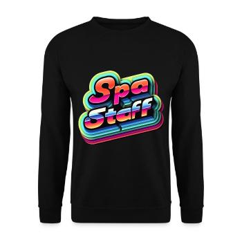Spa Staff 8 - Unisex Sweatshirt - black - Front - Alina (178cm) & Michal (187cm)