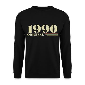 Original 1990's Vintage 1990's Retro 1990's Birthday - Unisex Sweatshirt - black - Front - Alina (178cm) & Michal (187cm)