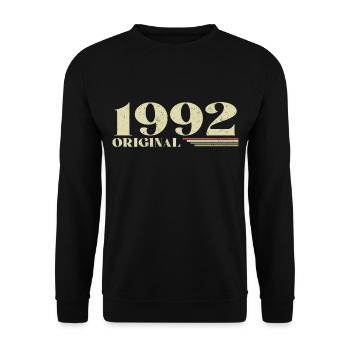 Original 1992 Vintage 1992 Birthday 1992 Retro - Unisex Sweatshirt - black - Front - Alina (178cm) & Michal (187cm)