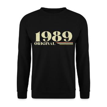 Original 1989 Vintage 1989 anniversaire 1989 rétro - Sweat-shirt Unisexe - noir - Devant - Alina (178cm) & Michal (187cm)