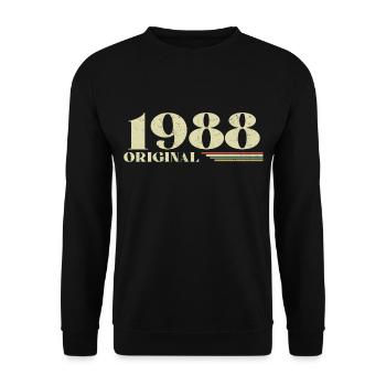 Original 1988 Vintage 1988 Retro Birthday 1988 - Unisex Sweatshirt - black - Front - Alina (178cm) & Michal (187cm)