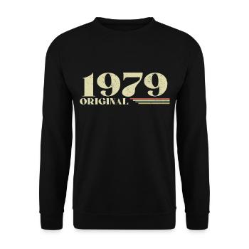 Original 1979 Vintage 1979 Birthday 1979 Retro - Unisex Sweatshirt - black - Front - Alina (178cm) & Michal (187cm)