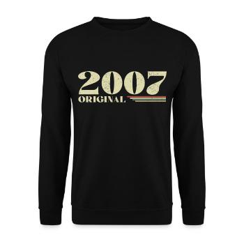Original 2007 Vintage 2007 Retro Anniversary 2007 - Unisex Sweatshirt - black - Front - Alina (178cm) & Michal (187cm)
