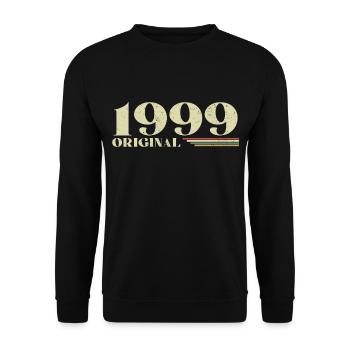 Original 1999 Vintage 1999 Retro Birthday 1999 - Unisex Sweatshirt - black - Front - Alina (178cm) & Michal (187cm)