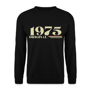 Original 1975 Vintage 1975 Anniversary 1975 Retro - Unisex Sweatshirt - black - Front - Alina (178cm) & Michal (187cm)
