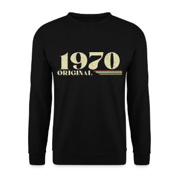 Original 1970 Vintage 1970 anniversaire 1970 rétro - Sweat-shirt Unisexe - noir - Devant - Alina (178cm) & Michal (187cm)