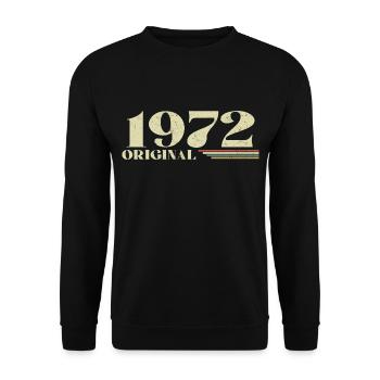 Original 1972 Vintage 1972 anniversaire 1972 rétro - Sweat-shirt Unisexe - noir - Devant - Alina (178cm) & Michal (187cm)