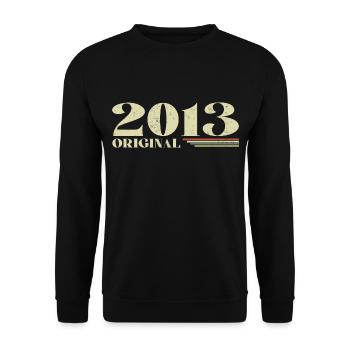 Original 2013 Vintage 2013 Retro Birthday 2013 - Unisex Sweatshirt - black - Front - Alina (178cm) & Michal (187cm)