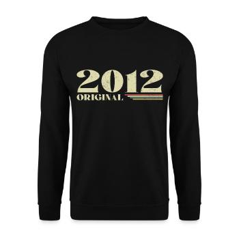Original 2012 Vintage 2012 Retro Birthday 2012 - Unisex Sweatshirt - black - Front - Alina (178cm) & Michal (187cm)