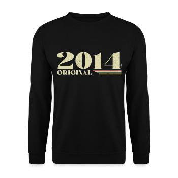 Original 2014 Vintage 2014 Retro Anniversary 2014 - Unisex Sweatshirt - black - Front - Alina (178cm) & Michal (187cm)